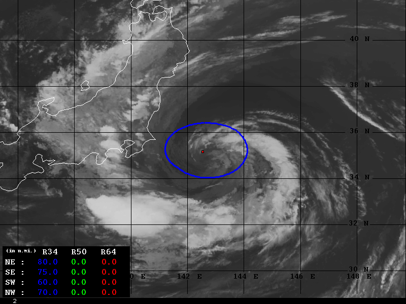 2021年 台風8号 リアルタイム衛星画像