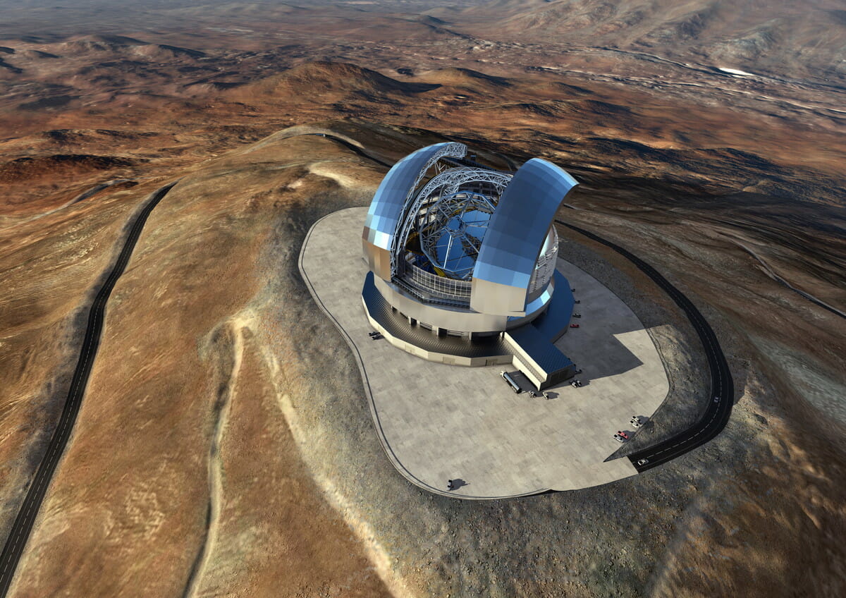 「欧州超大型望遠鏡（ELT）」の想像図