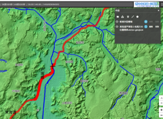 水域図の作り方7b：「地理院地図」で作図したgeojsonファイルを反映可能