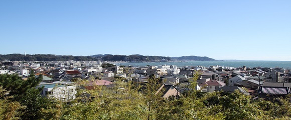 鎌倉長谷寺の見晴台からの眺望