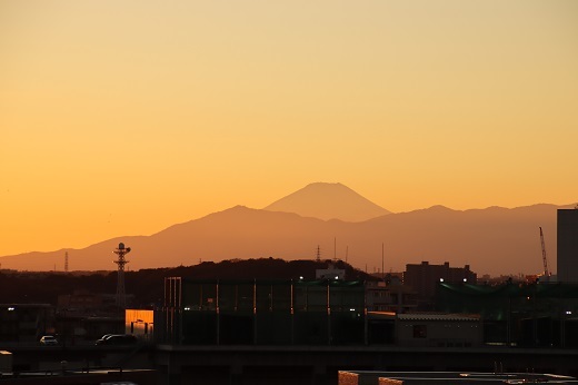 師走の日の入りと赤富士2