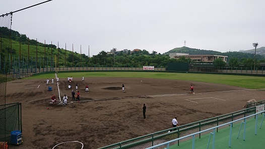 室蘭日本製鉄球場のグラウンド